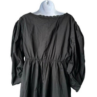 Pomander Place NEW Black Jenny Corset Puff Sleeve Cotton Mini Dress XS