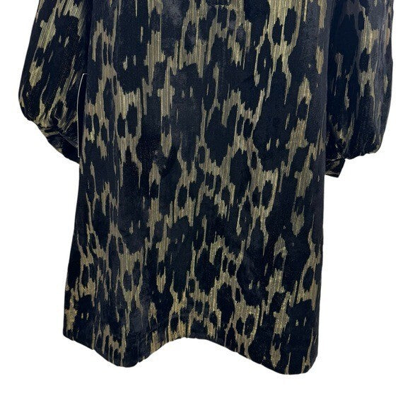 Pomander Place NEW Metallic Velvet Burnout Samantha Party Mini Dress Size M