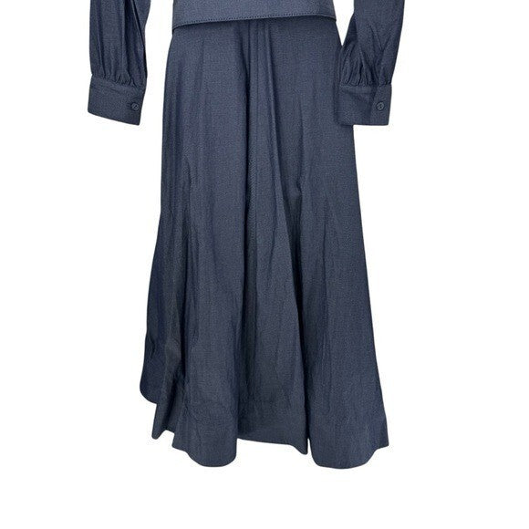 Tuckernuck x India Hicks NEW Blue Chambray Comporta Classic Maxi Dress XXS