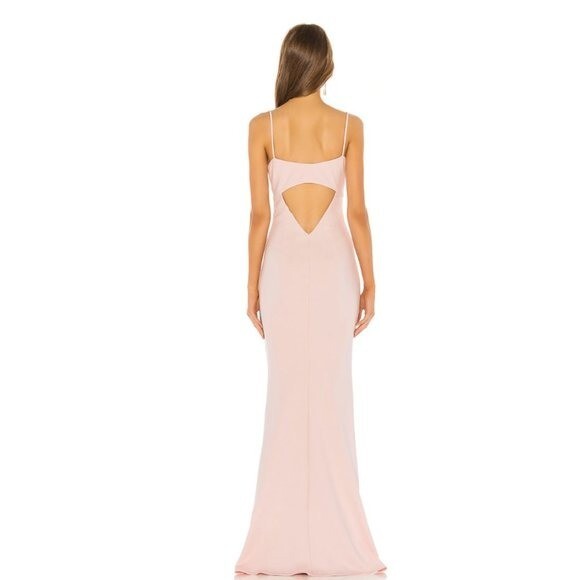 Katie May | Bambi Back Cut-Out Gown in Blush Size 8/M