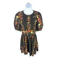 SAYLOR NEW Roseanne Puff Sleeve Floral Bohemian Feminine Classic Mini Dress S