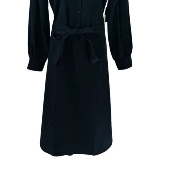 Tuckernuck NEW Black Lantern Sleeve Tory Shirt Midi Dress Size S