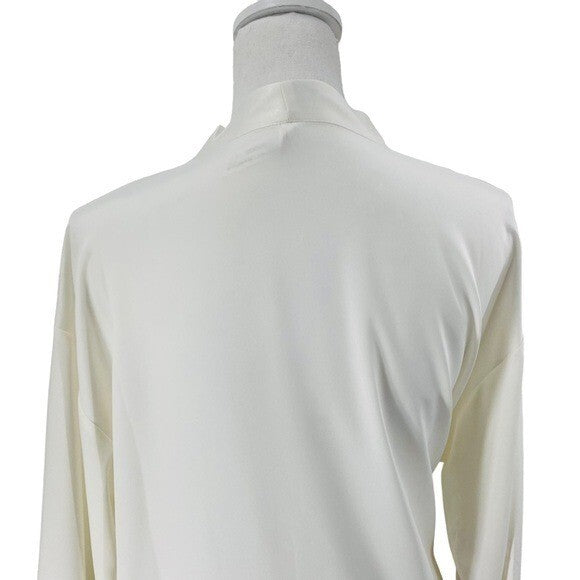 Flora Nikrooz NEW Rosa Kimono Satin Lace Trim Robe in Ivory Size M