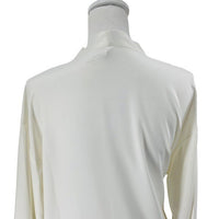 Flora Nikrooz NEW Rosa Kimono Satin Lace Trim Robe in Ivory Size M