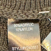 Pomander Place NEW Black Adi Long Belle Sleeve Ribbed Knit Mini Dress Size XL