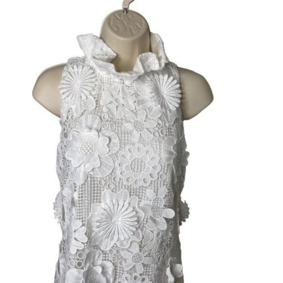 Tuckernuck | NEW Blanc White Guipure Lace Blythe Sleeveless Mini Dress Size XS