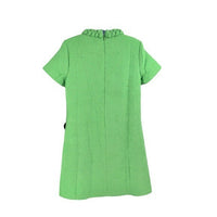 Tuckernuck NEW Palm Beach Green Tweed Retro Jackie Short Sleeve Mini Dress S