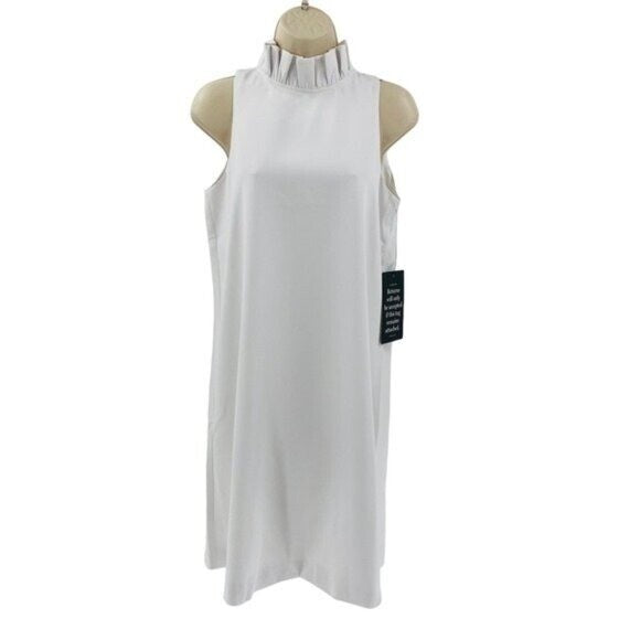 Tuckernuck NEW White Blythe Ruffle Collar Preppy Sleeveless Mini Dress Size XS