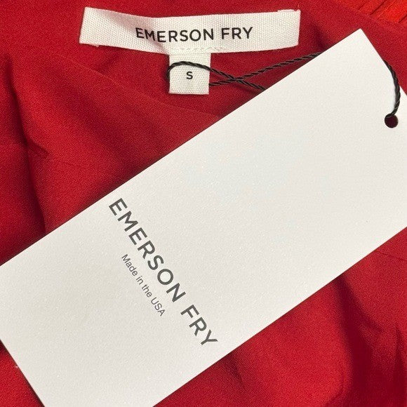 Emerson Fry NEW Red Grenadine Amy Classic Sundress Midi Dress Size S