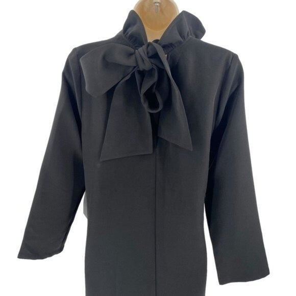 Tuckernuck | NEW Black Daphne Bow Three-quarter Sleeve Formal Mini Dress Size XS