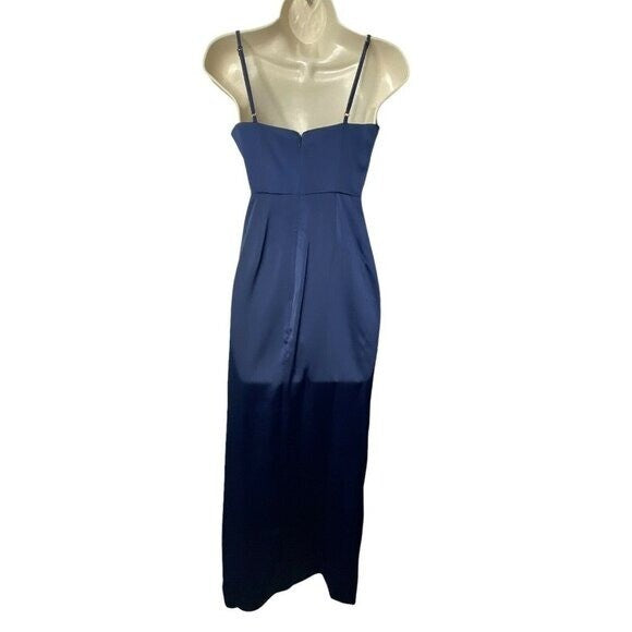 NBD NEW Lila Cowl Neckline Gown in Blueberry Size XS