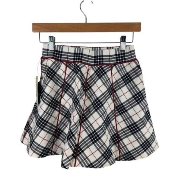 Tuckernuck NEW Americana Plaid 15 Inch Woven Renee Golf Skort Red Navy Size S