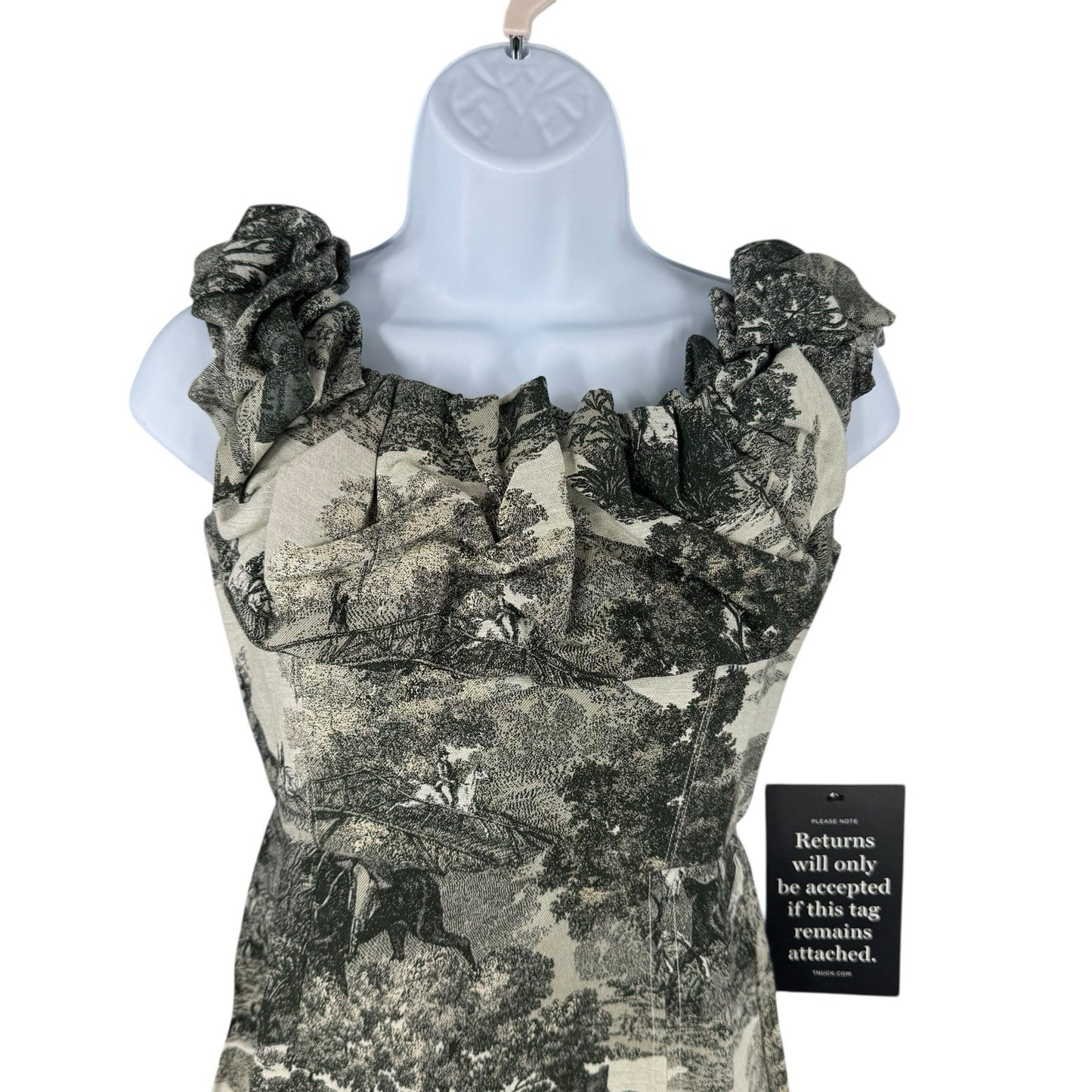 Tuckernuck NEW Middleburg Toile Suze Equestrian Formal Midi Dress Size XS