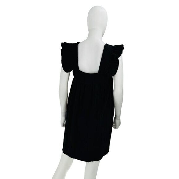 Pomander Place NEW Black Camella Linen Blend Casual Mini Dress Size XS