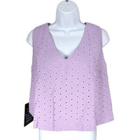 Tuckernuck | NEW Lavender Eyelet Valerie V-neckline Sleeveless Top Size XL