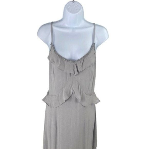 Lovestitch X Petal & Pup | NEW Tanya Beaded Maxi Dress in Grey Size L