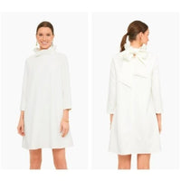 Tuckernuck | NEW Ivory Daphne Preppy Bow Tie 3/4 Sleeve Mini Dress Size XL