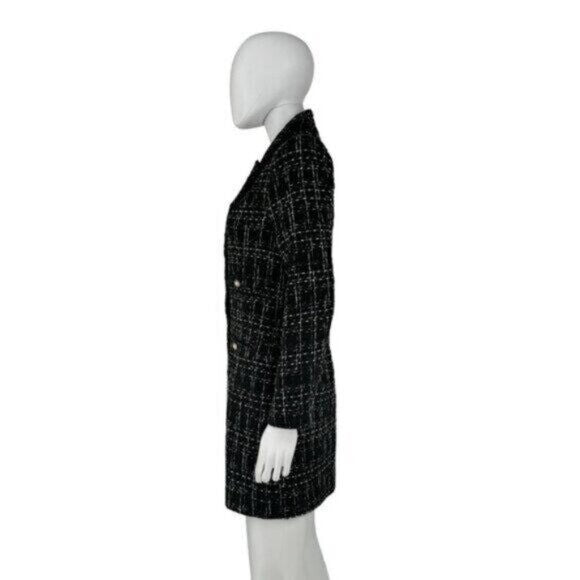 Pomander Place NEW Black Tweed Stacie Preppy Retro Blazer Mini Dress Size L