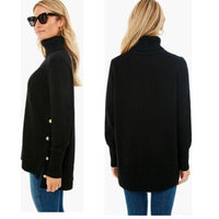 Tuckernuck NEW Wool Black Sophia 100% Wool Turtleneck Tunic Sweater Size XS