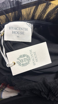Hyacinth House NEW Black Willa Tulle Strapless Babydoll Blouse Top Size XL