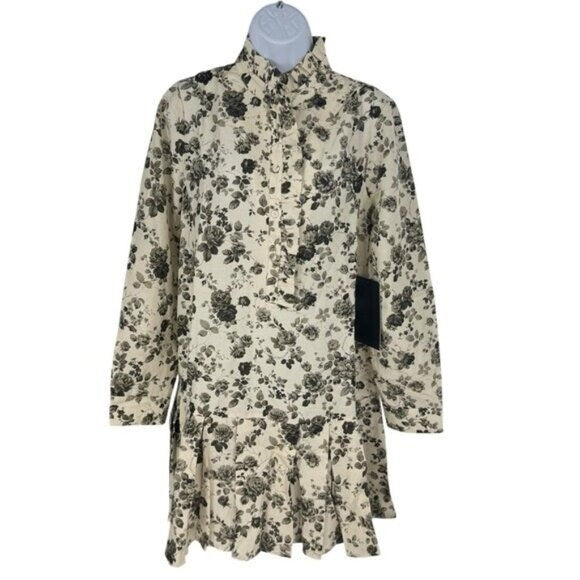 Tuckernuck NEW Faded Roses Long Sleeve Drop Waist Tate Mini Dress Size XXL