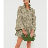 Hyacinth House | NEW Moss Printed Russell Mini Dress in Olive Size XXL