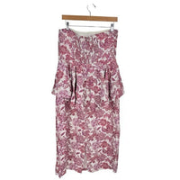 Hyacinth House NEW Rosewood Floral Roxanne Strapless Formal Midi Dress Size XL