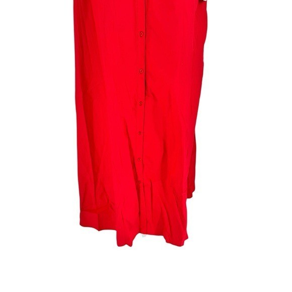 Hyacinth House NEW Red Ruffle Collar Louisa Puff Sleeve Cotton Maxi Dress XXL