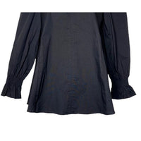 Pomander Place | NEW Easton Swing V Neck Long Sleeve Blouse in Black Size XS