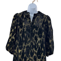Pomander Place NEW Metallic Velvet Burnout Samantha Party Mini Dress Size M