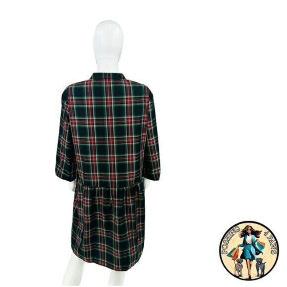 Tuckernuck | NEW Festive Plaid Tartan Royal Shirt Mini Dress Size L