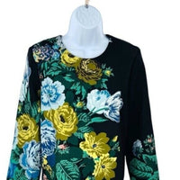 Tuckernuck NEW Verdant Blue Floral Long Sleeve Drop Waist Pierce Dress Size XS