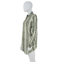 Millie NEW Hollie Ivory Long Sleeve Mini Shirt Dress in Goa Floral Print Size S