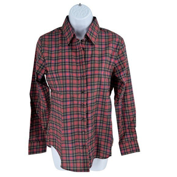 Tuckernuck The Shirt by Rochelle Behrens NEW Classic Red Plaid Icon Shirt XS
