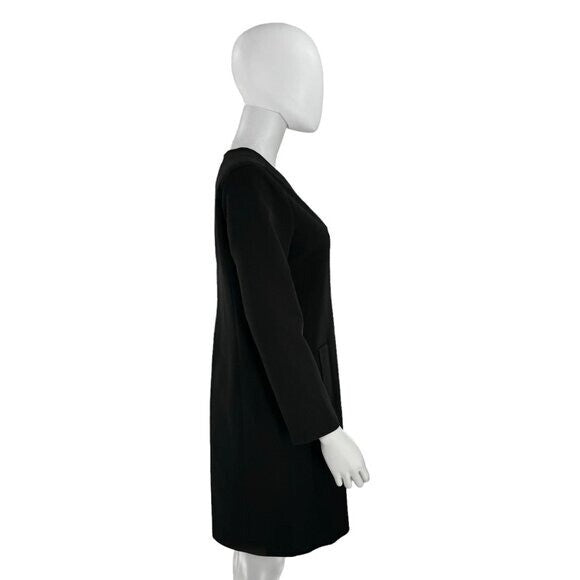 Tuckernuck NEW Black Gold Tie Front Long Sleeve Brigitte Mini Dress Size Medium