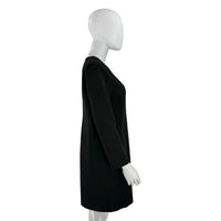 Tuckernuck NEW Black Gold Tie Front Long Sleeve Brigitte Mini Dress Size Medium