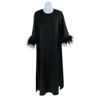 Tuckernuck NEW Black Feather Jamie Formal 3/4 Sleeve Maxi Dress Size XS