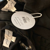 Petal & Pup NEW Sienna Satin Formal Black Midi Dress Matching Set Size L