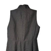 Tuckernuck NEW Black Leighton Linen Sleeveless Button Down Mini Dress Size S