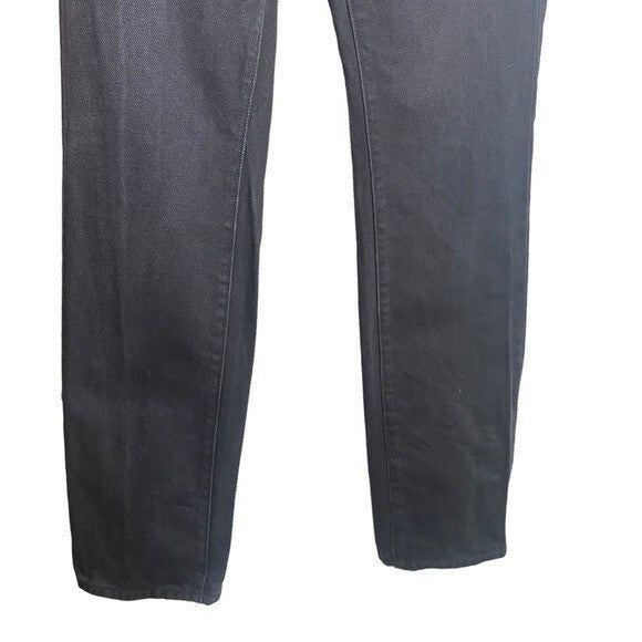 Alexander Wang NEW Fly High Waist Slim Stacked Jean in Washed Black Size 25