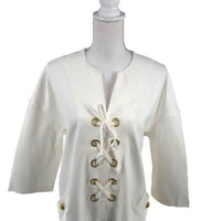 Tuckernuck NEW White Ellington Three-quarter Sleeve Cocktail Mini Dress Size XL