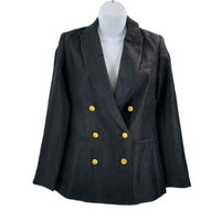 Tuckernuck NEW Black Diana Double Breasted Oversized Boxy Fit Blazer Size XXS