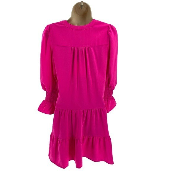 Pomander Place | NEW Electric Pink Crepe Kenzo Dress Size L