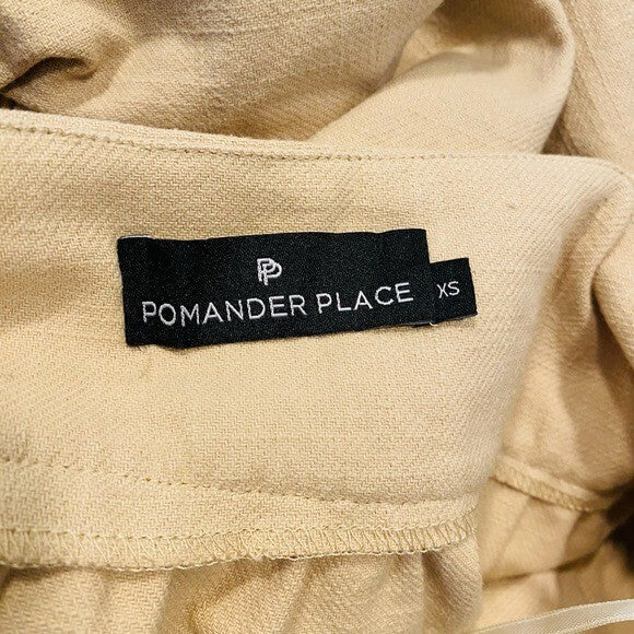 Pomander Place NEW Camella Tan Flutter Sleeve Casual Mini Dress Size XS