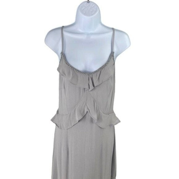Lovestitch X Petal & Pup | NEW Tanya Beaded Maxi Dress in Grey Size M