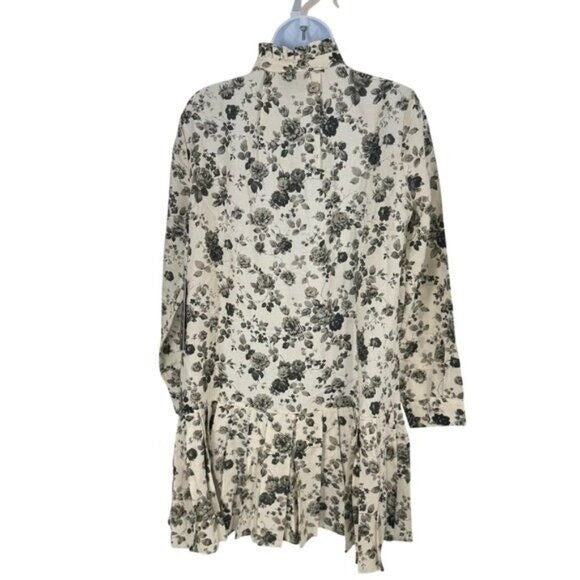 Tuckernuck NEW Faded Roses Long Sleeve Drop Waist Tate Mini Dress Size XXL