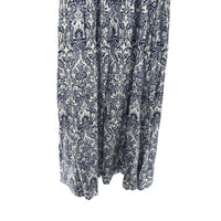Hyacinth House NEW Navy Scroll Print Toula V Neck Sleeveless Maxi Dress Size XXL