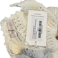 Banjanan NEW Heather Ivory Crochet Mixed Media Sleeveless Midi Dress Size M