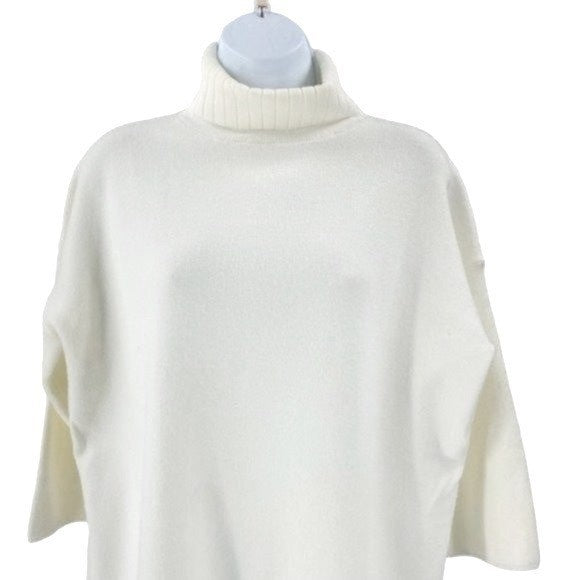 Pomander Place | NEW Winter White Vivianne Turtleneck Sweater Mini Dress Size L