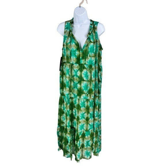 Tuckernuck NEW Seafoam Medallion Green Sleeveless Salty Paloma Caftan Size S